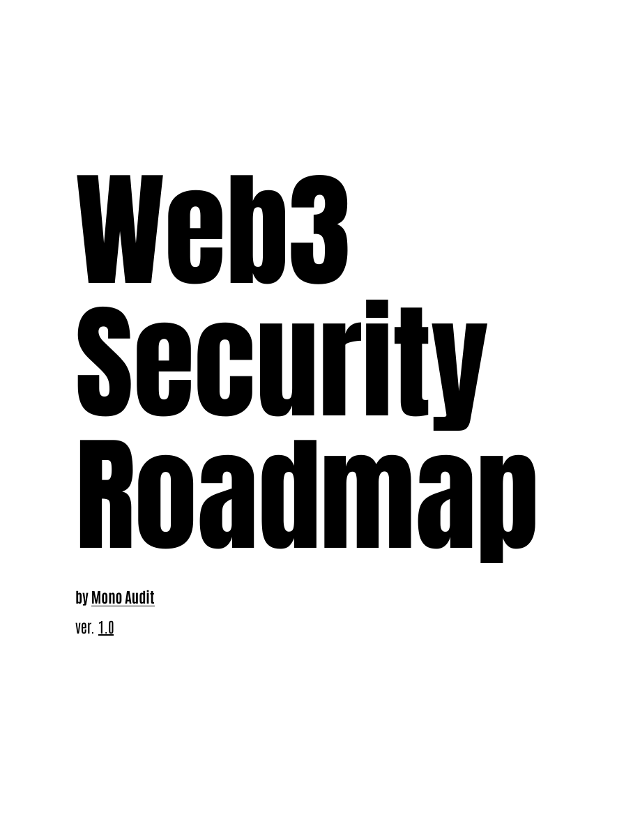 Web3 Security Roadmap